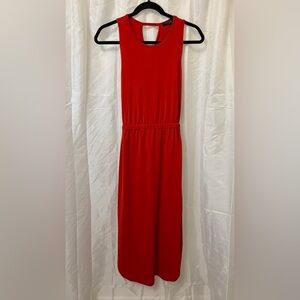Elegant Red Midi Dress